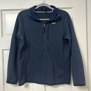 Patagonia Kid’s XL Navy Quarter-Zip Fleece Pullover